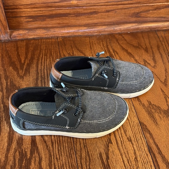 Μax + Jake boys Bradley slip on textile casual shoes denim / faux leather 12M - Picture 5 of 11